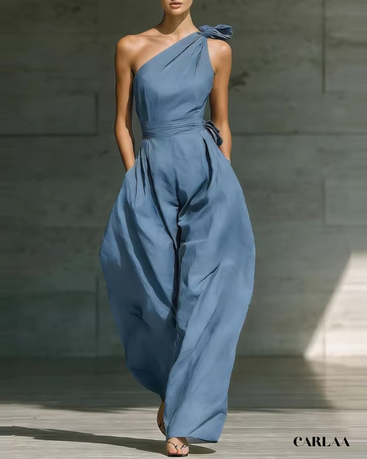 Asymmetric long jumpsuit