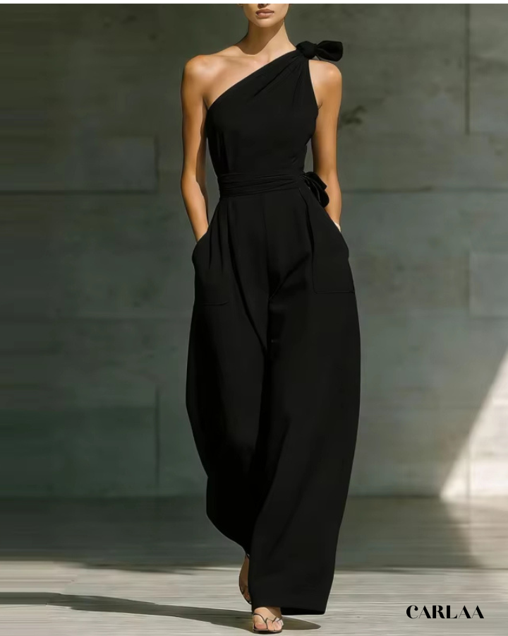 Asymmetric long jumpsuit