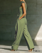 Asymmetric long jumpsuit