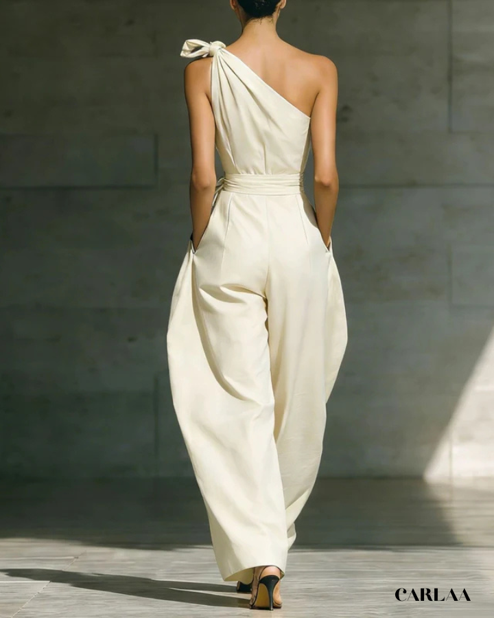 Asymmetric long jumpsuit