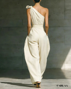 Asymmetric long jumpsuit