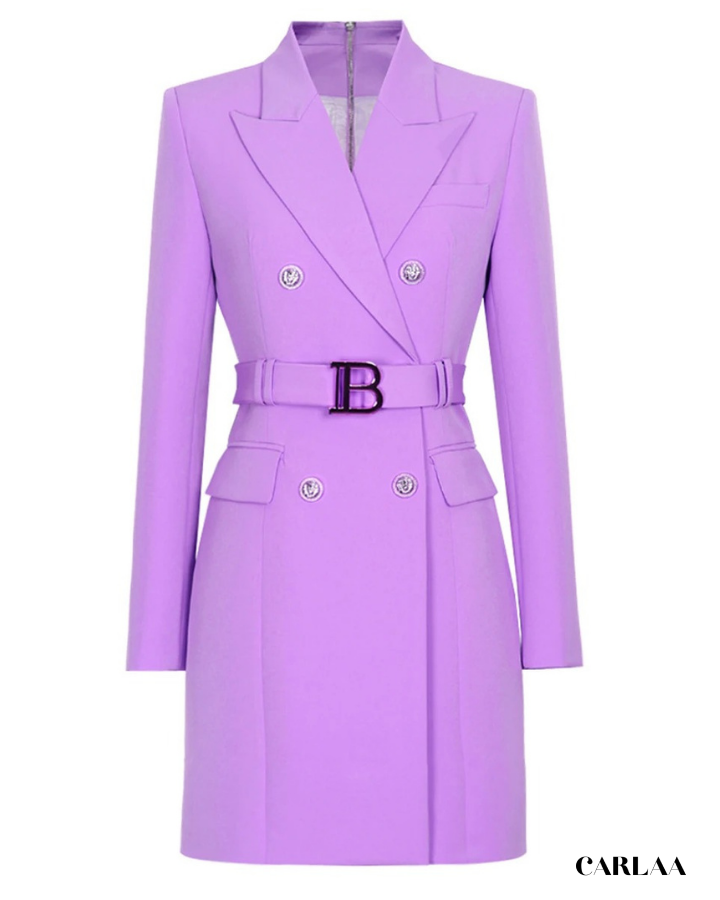 Tailored dress with belt