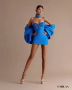 Robe de soirée courte bustier