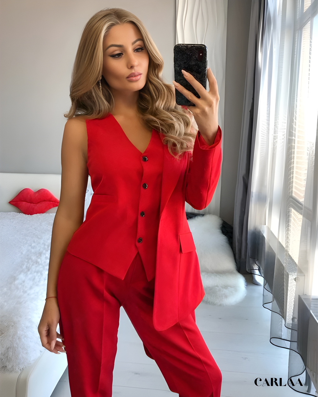 Ensemble costume femme invitée mariage