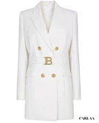 Tailored dress with belt