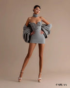 Robe de soirée courte bustier