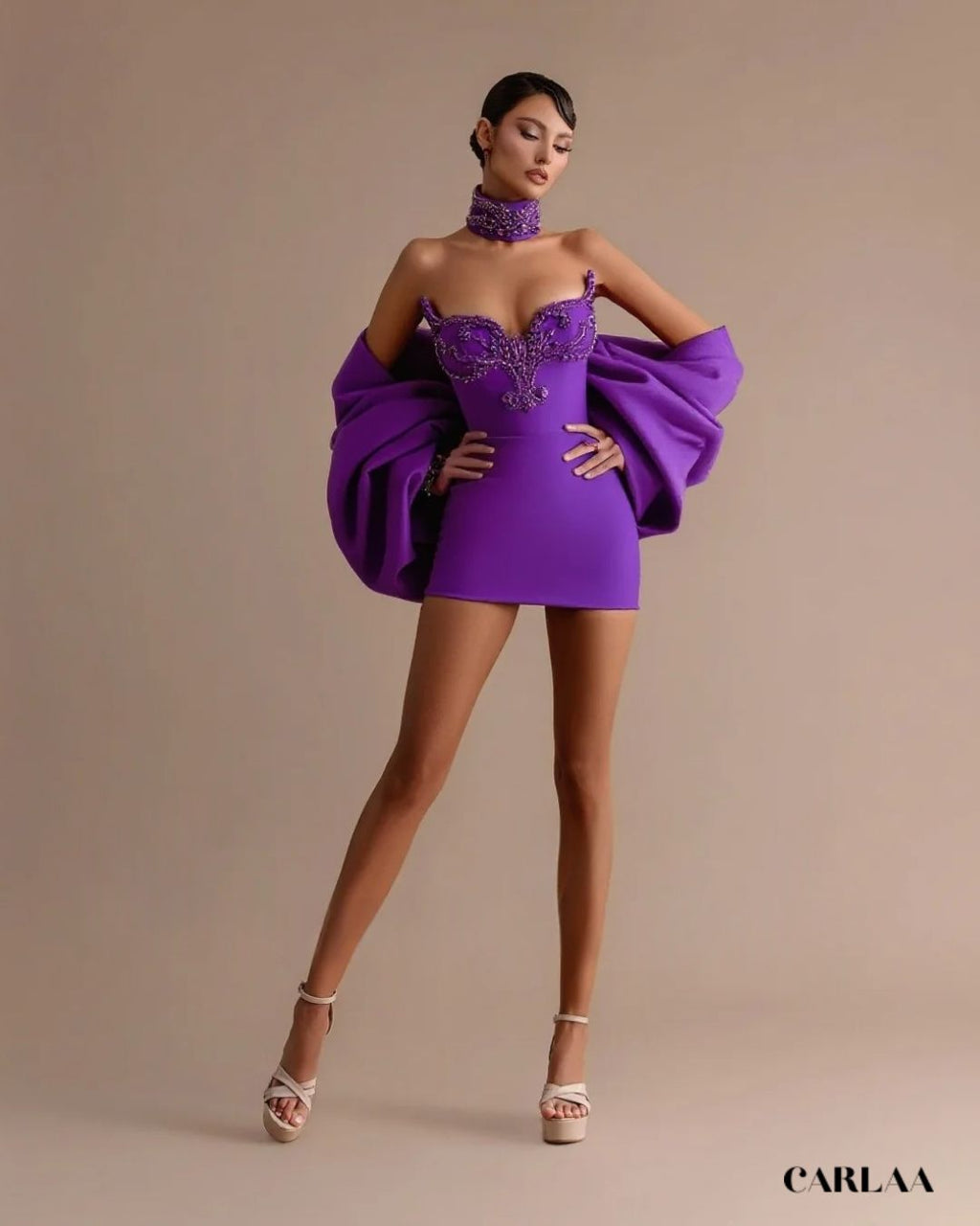 Robe de soirée courte bustier