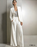 Women's white wedding suit set