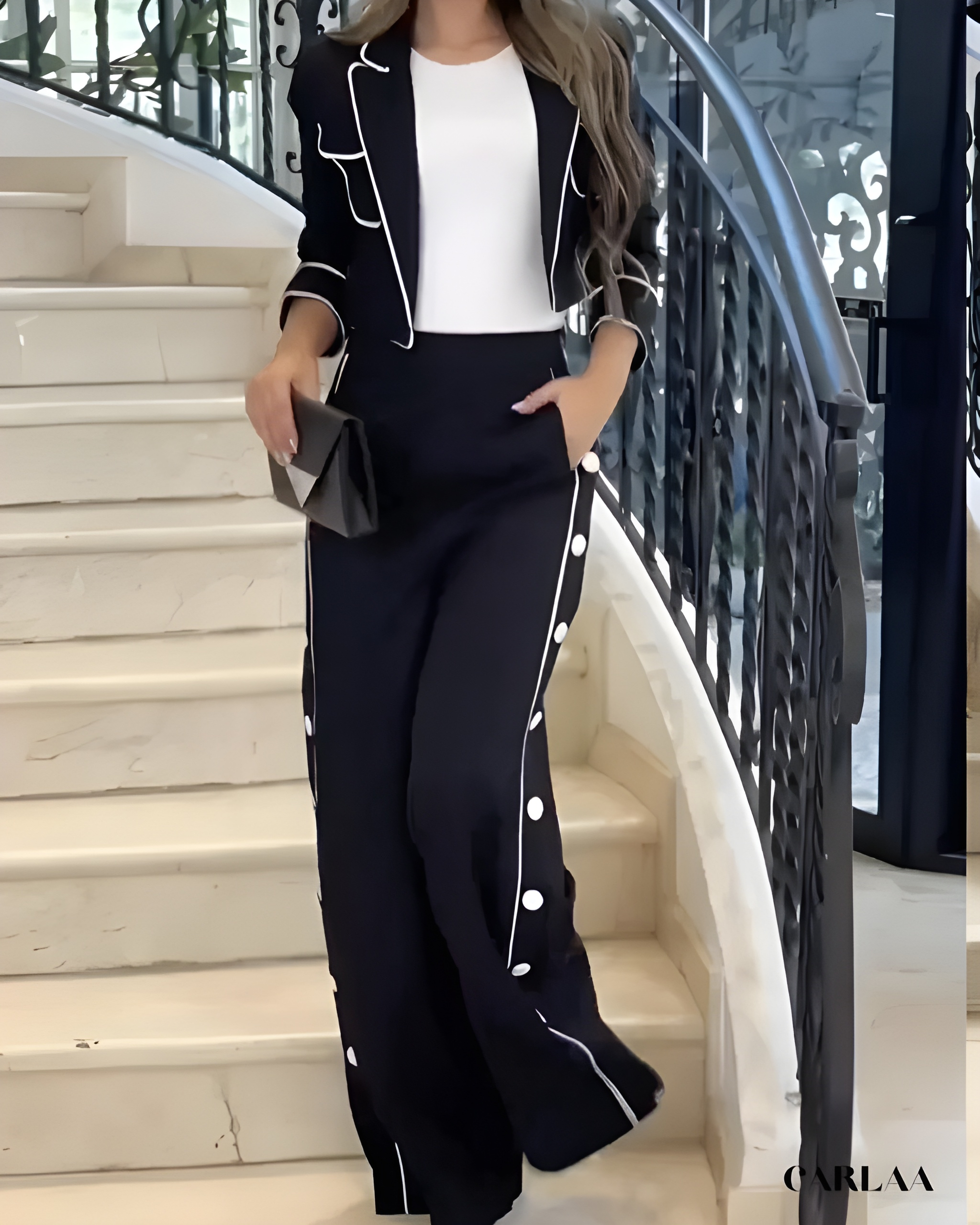 Women's elegant black suit