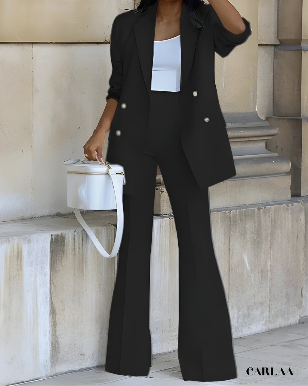 Ensemble tailleur pantalon évasé
