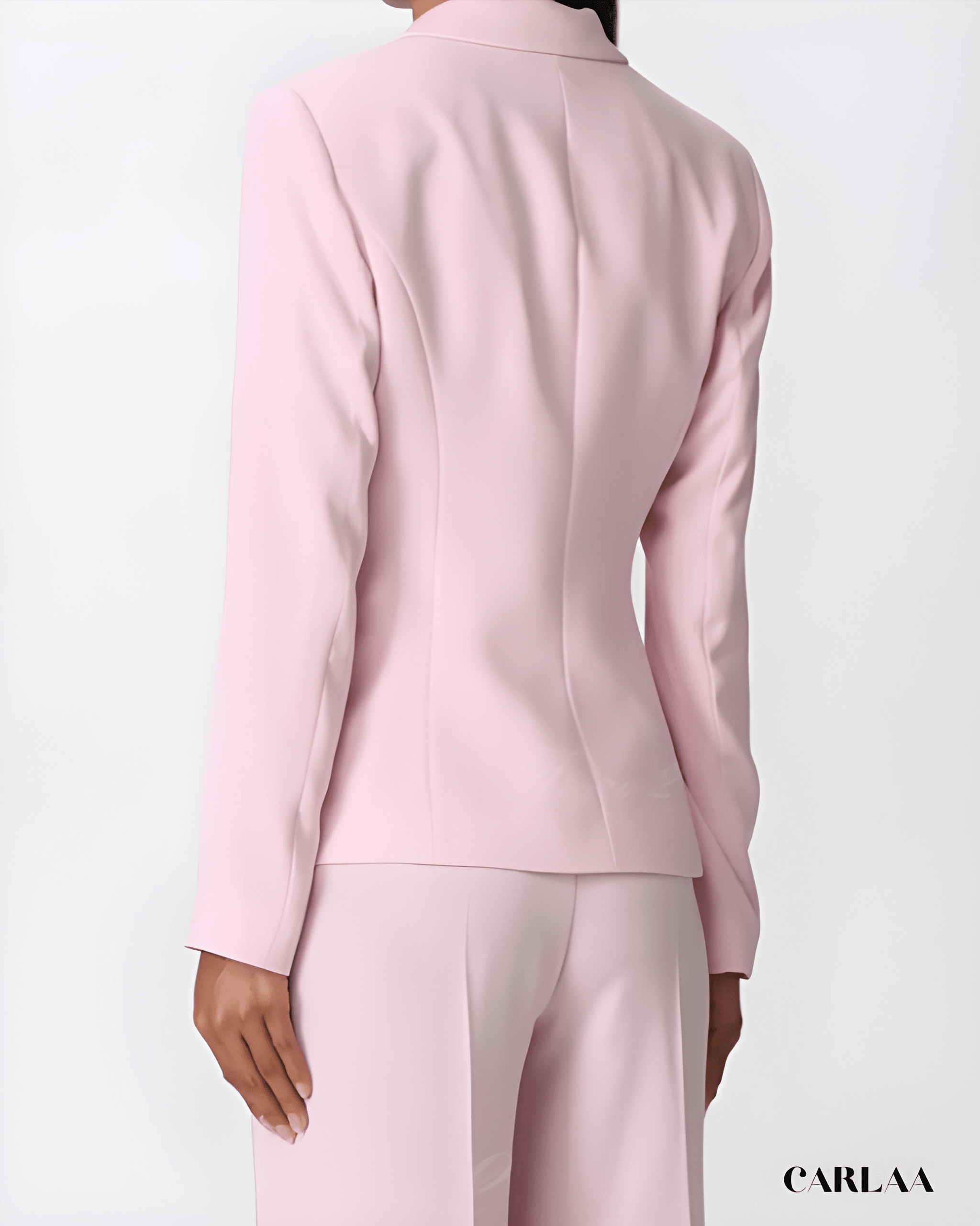 Women's pastel pink suit