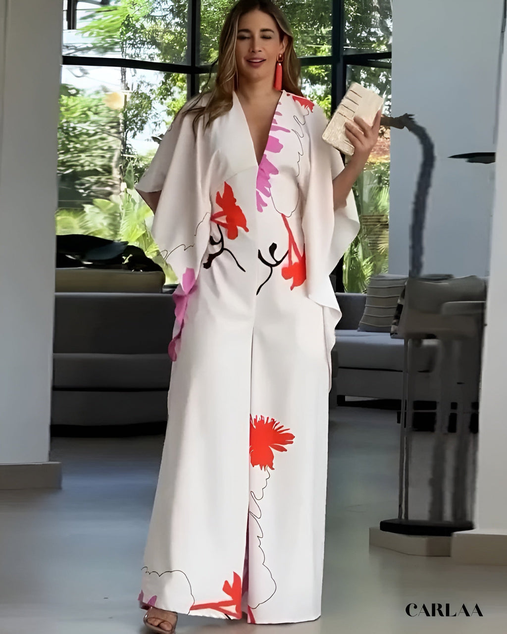Printed Wide-Leg Jumpsuit