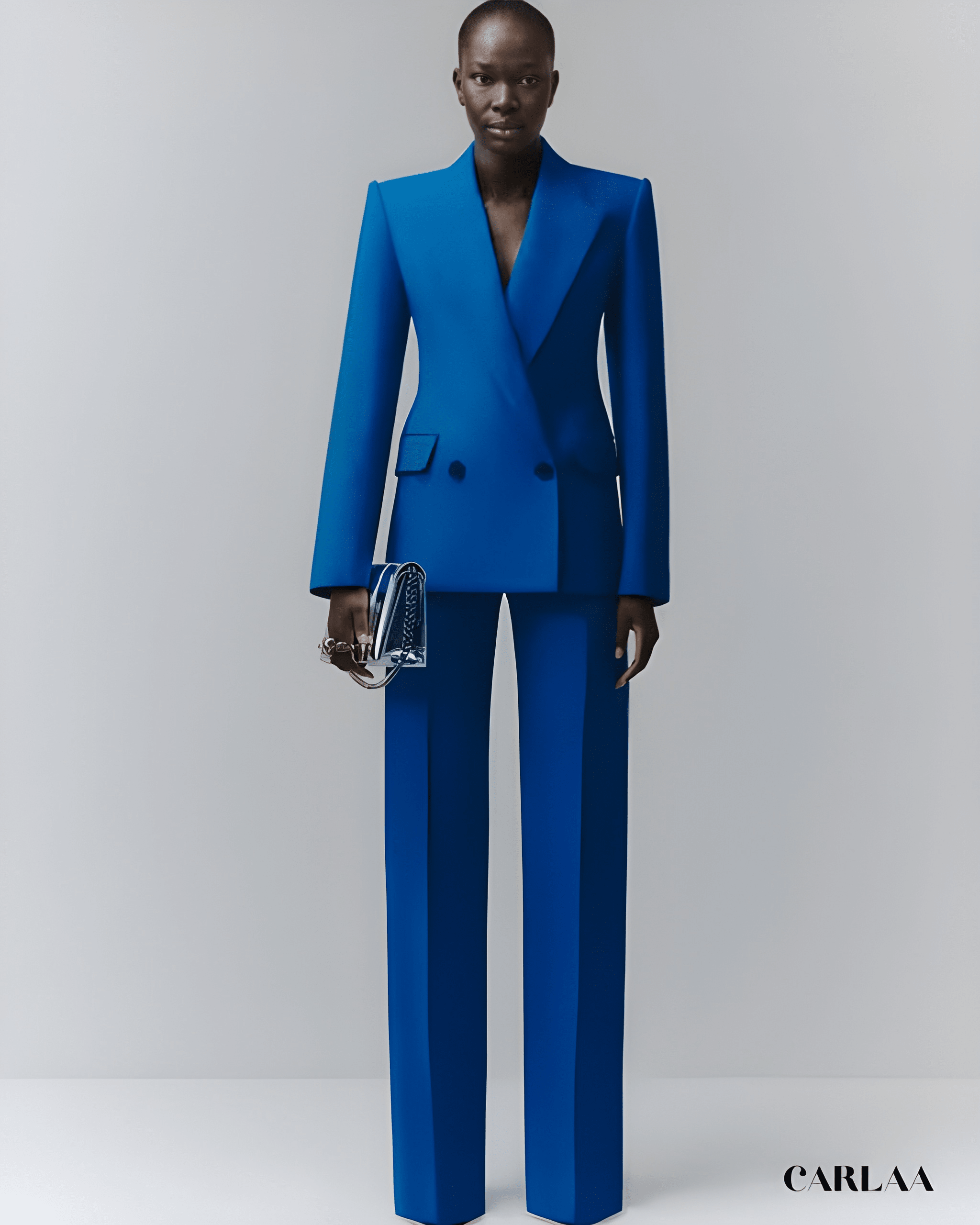 Tailleur femme mariage bleu roi