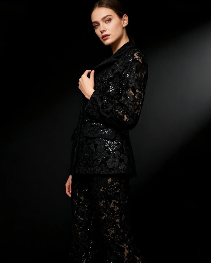 Tailleur pantalon mariage femme 60 ans