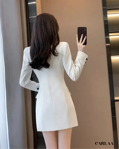 Robe blazer femme bicolore chic