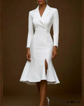 Robe tailleur blanche mariage