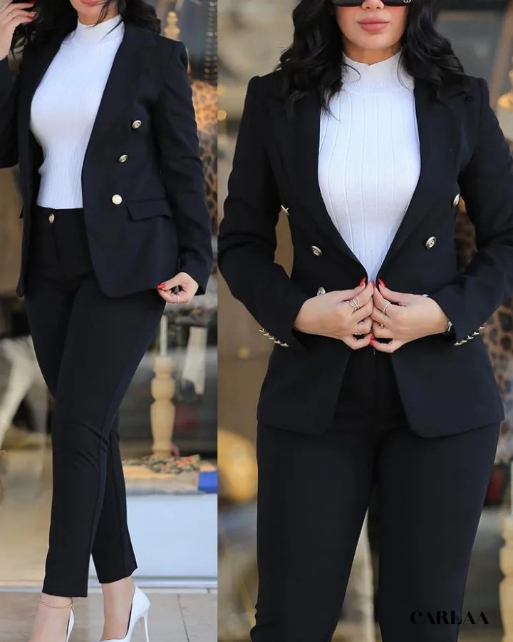Tailleur Pantalon Slim Élégant