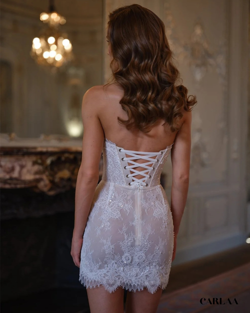 Robe mariage civil courte boheme