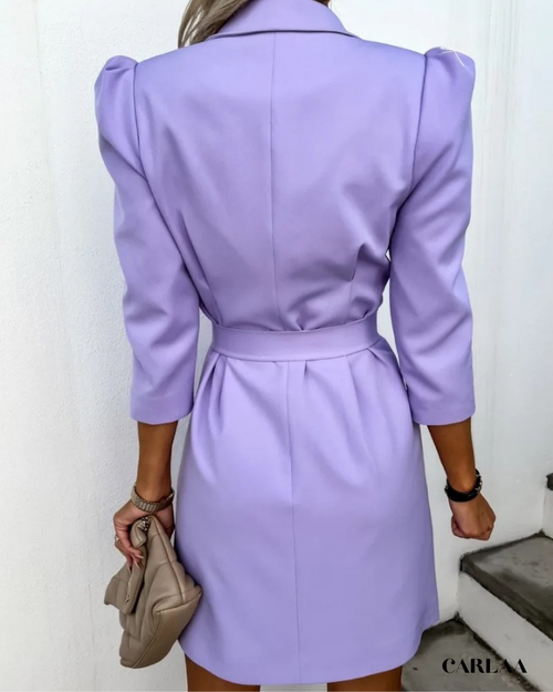 Robe Blazer Cintrée Femme avec Boutons