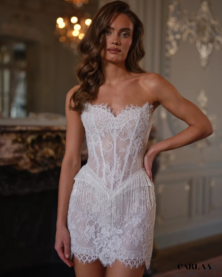 Robe mariage civil courte vintage