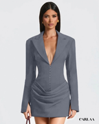 Mini robe blazer femme