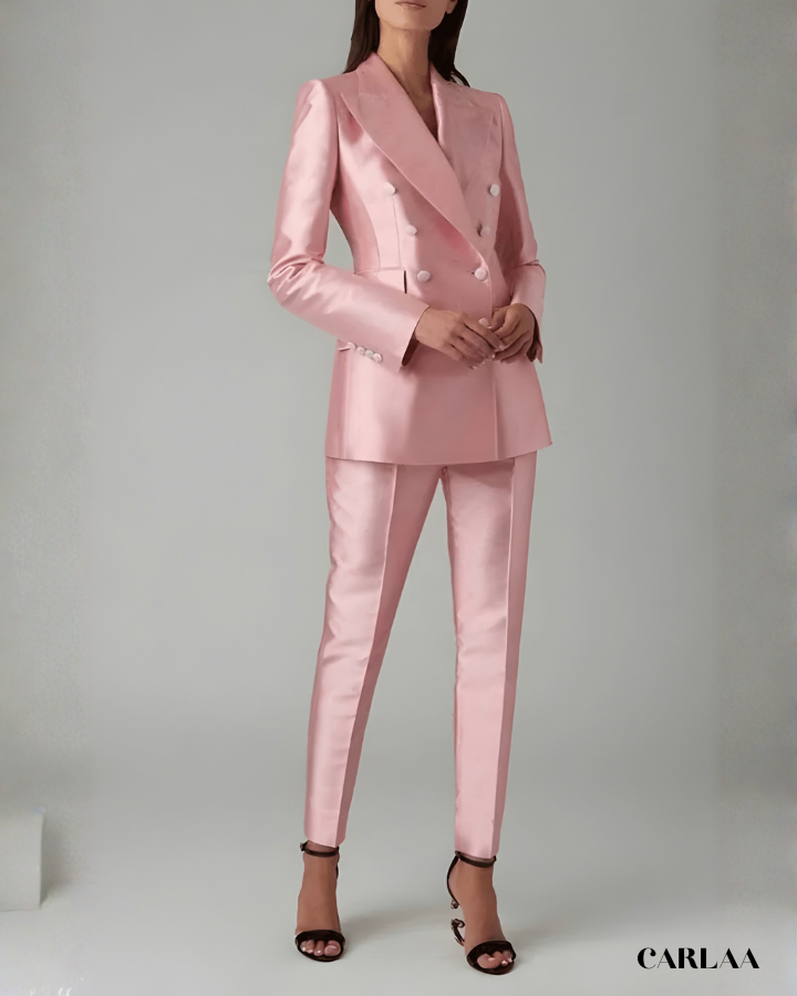 Tailleur femme rose clair