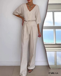 Combinaison pantalon col v fluide