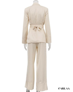 Ensemble tailleur fluide pantalon large 