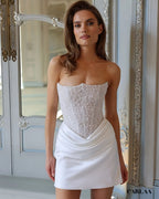 Robe de mariee courte corset