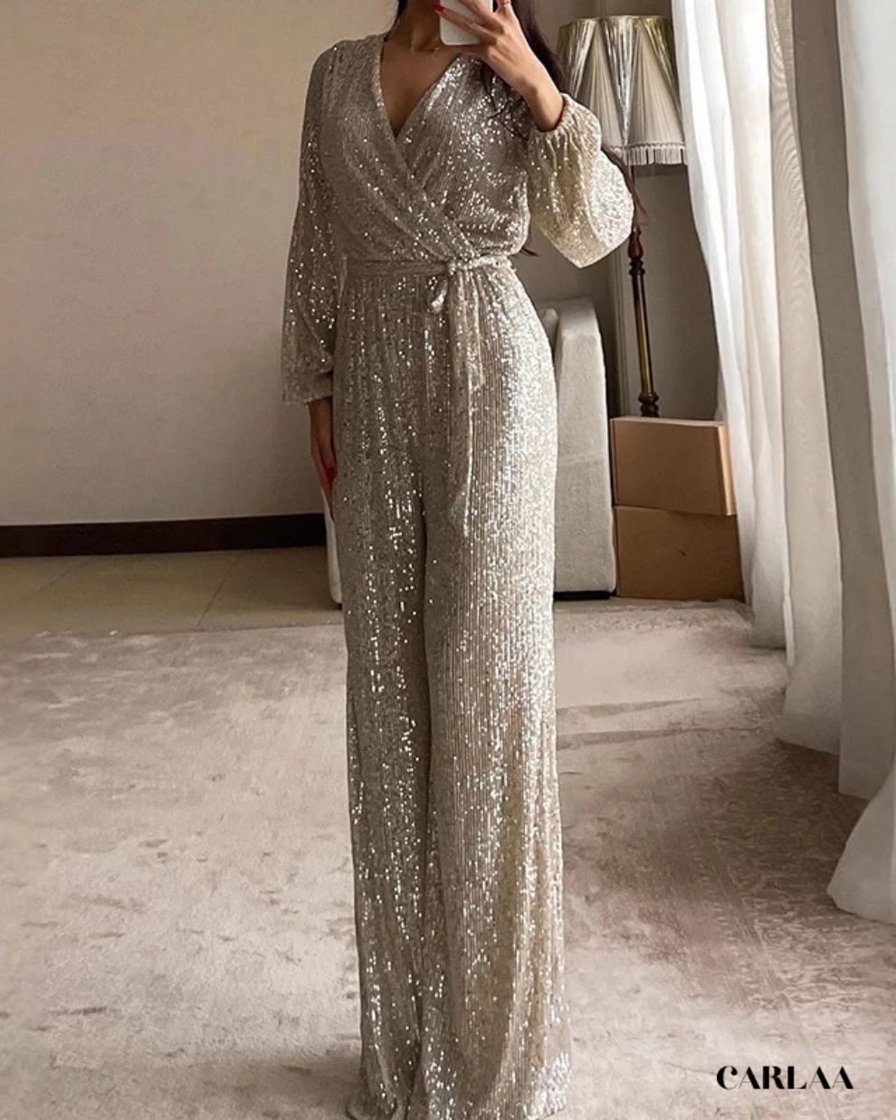 New Year's Eve sequin outfit