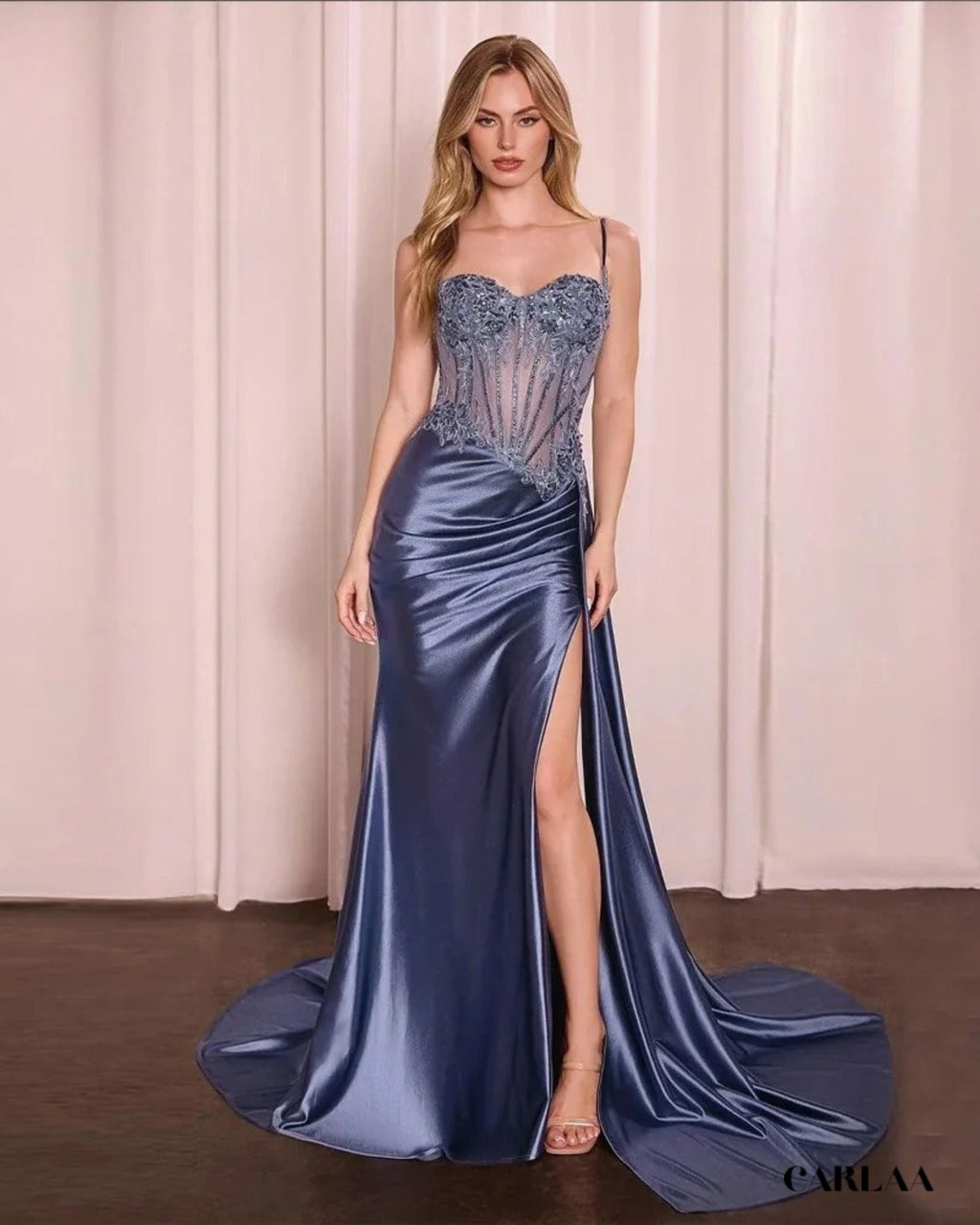 Robe cocktail longue femme