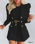 Ensemble blazer jupe short femme