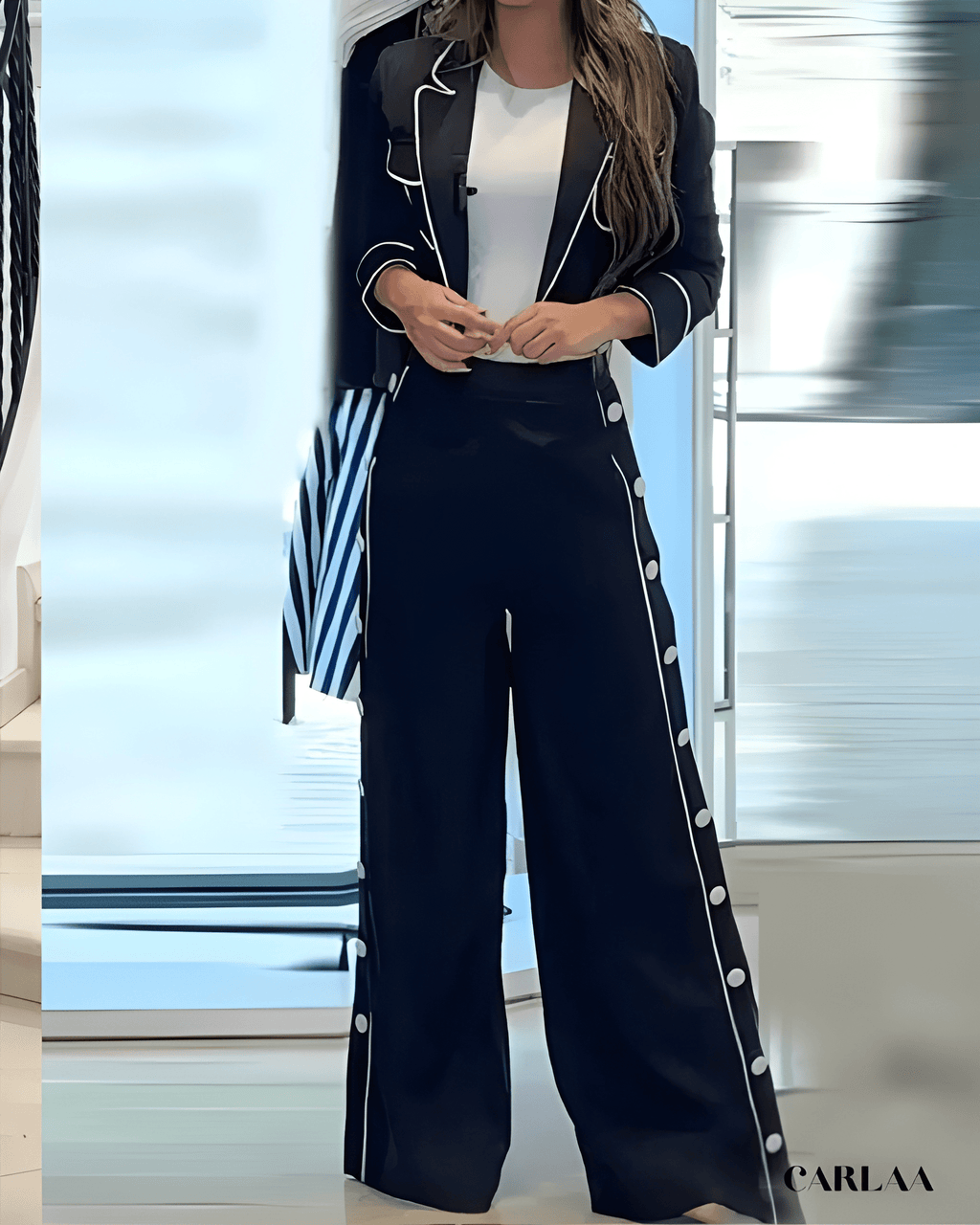 Women's elegant black suit
