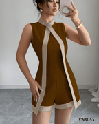 Combishort marron femme 
