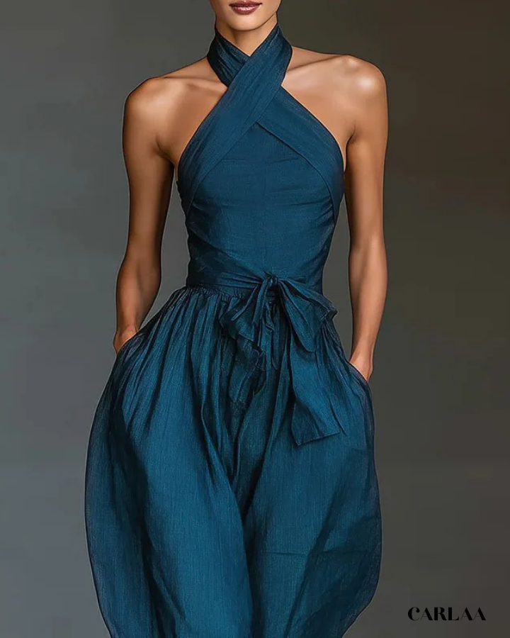 Flowy blue jumpsuit