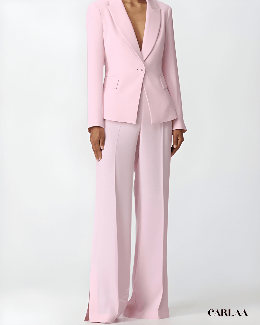 Women's pastel pink suit