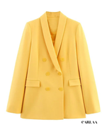 Light mustard yellow women's suit