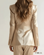 Costume champagne mariage