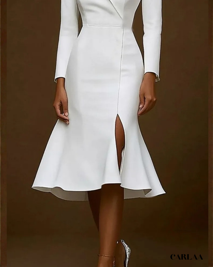 Robe tailleur blanche mariage