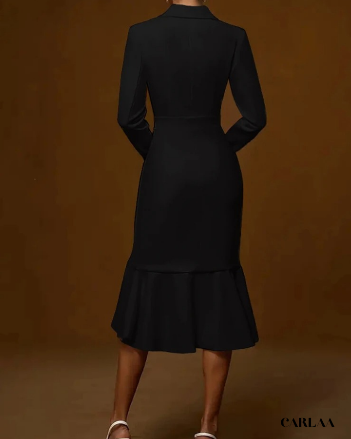 Robe cache cœur col tailleur 