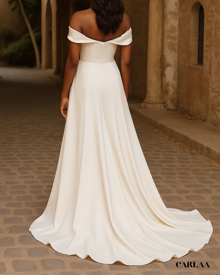 Wedding Jumpsuit Long Train