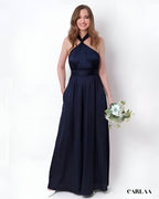 Navy blue wedding outfit
