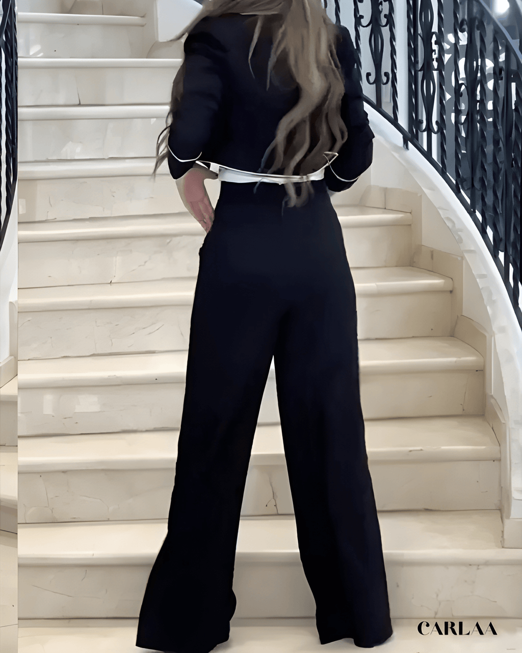 Women's elegant black suit