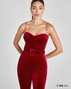Combinaison velours femme fete
