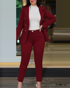 Elegant Slim-Fit Pant Suit