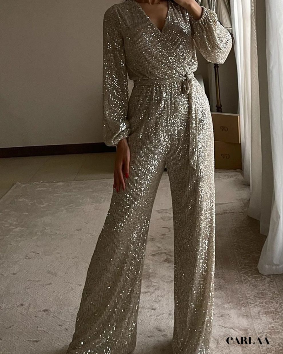 New Year's Eve sequin outfit
