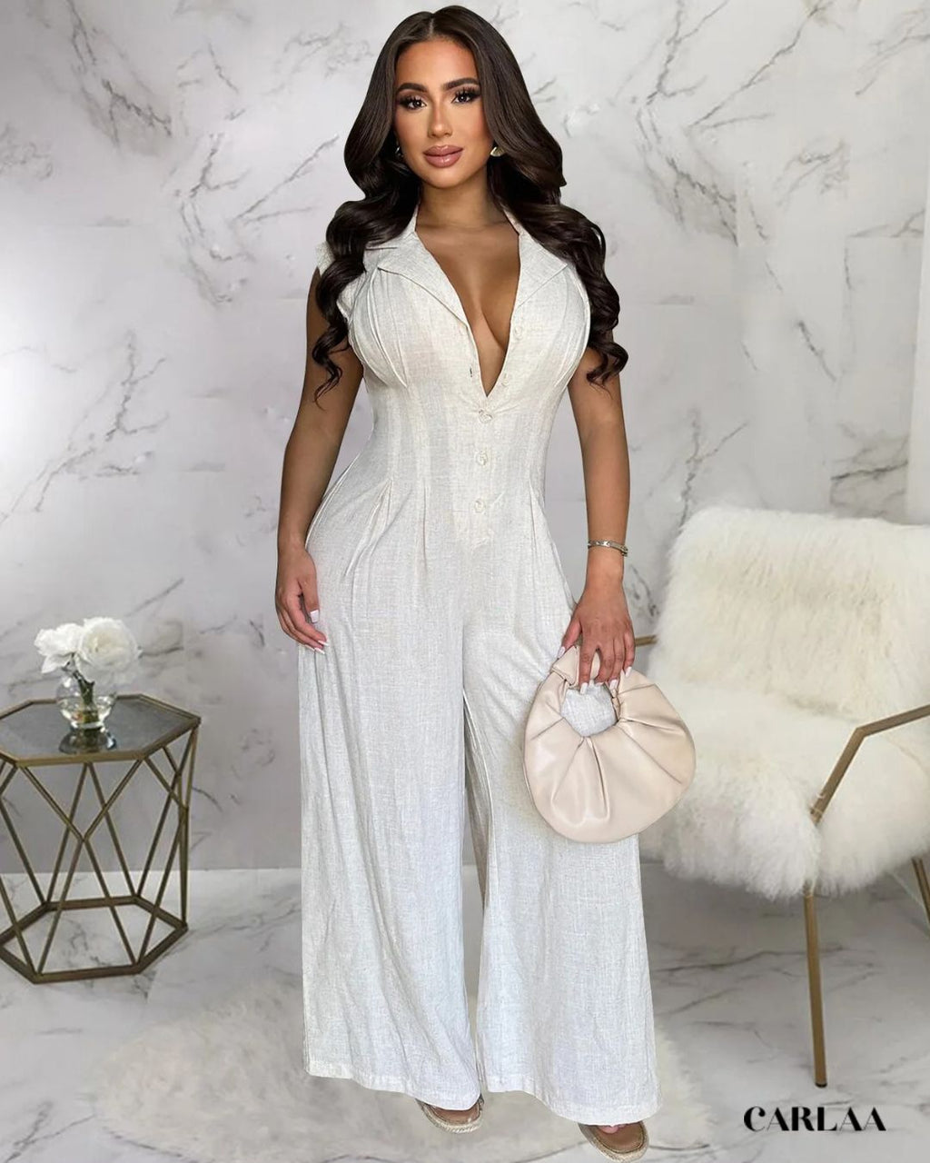 Tenue blanche jambe large