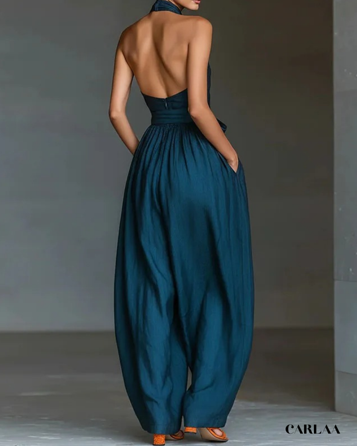 Flowy blue jumpsuit