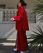 Women's red suit set