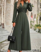 Loose long-sleeved jumpsuit